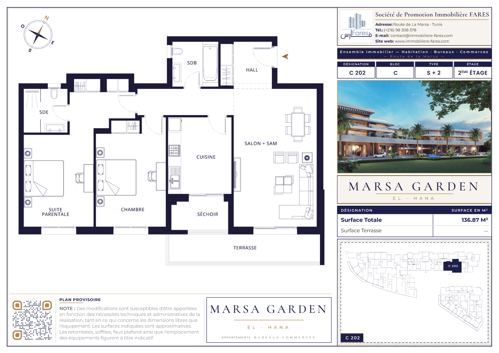 Planche commerciale Appartement C202